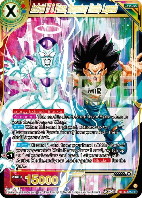 Android 17 & Frieza, Momentary Kinship Legends card art