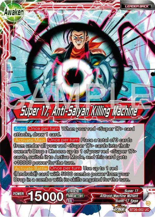 Hell Fighter 17 // Super 17, Anti-Saiyan Killing Machine card art