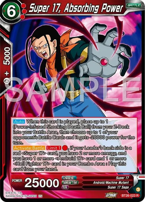 Super 17, Absorbing Power card art