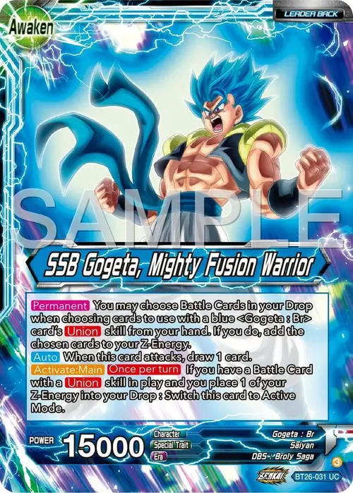 Gogeta // SSB Gogeta, Mighty Fusion Warrior card art