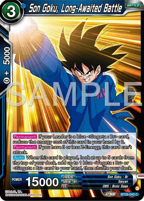 Son Goku, Long-Awaited Battle card art