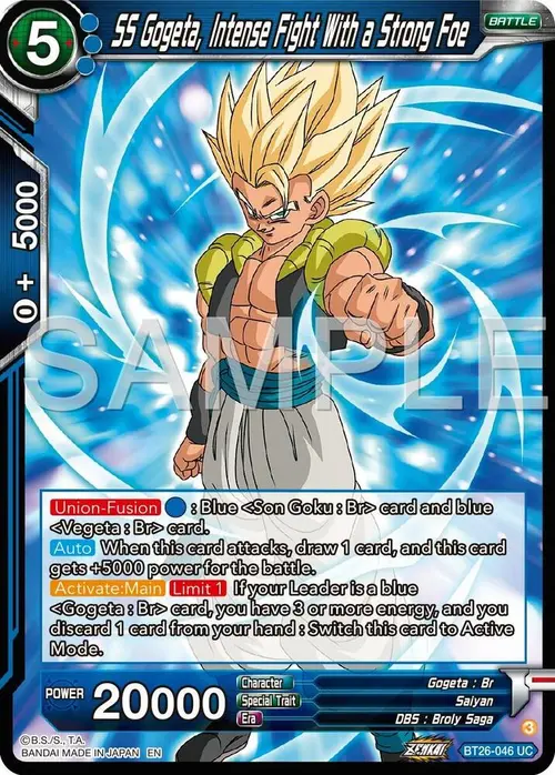 SS Gogeta, Intense Fight With a Strong Foe card art