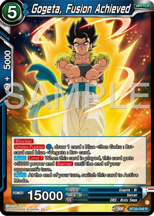 Gogeta, Fusion Achieved card art