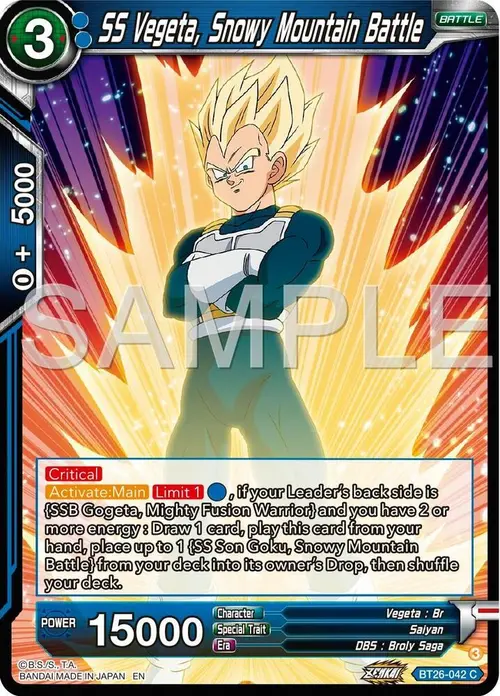 SS Vegeta, Snowy Mountain Battle card art