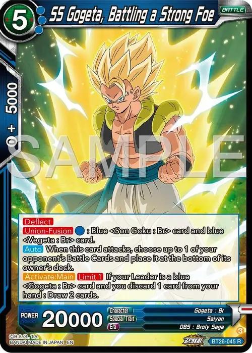 SS Gogeta, Battling a Strong Foe card art