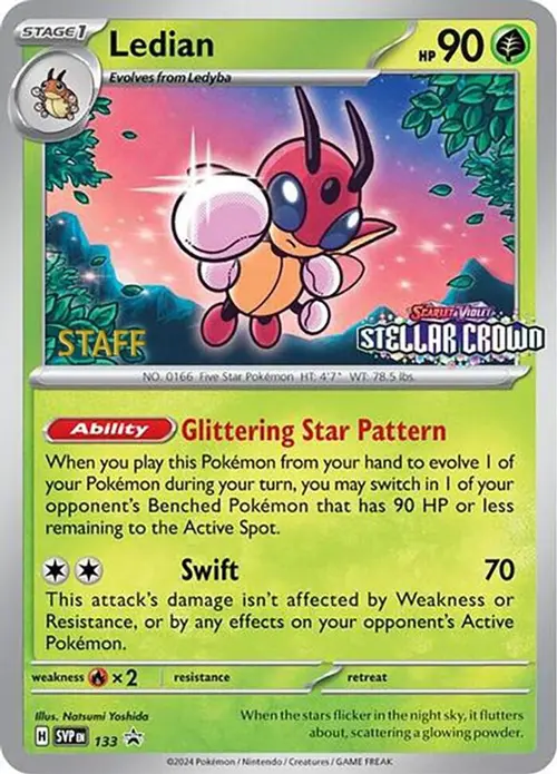 Ledian - 133 (Prerelease) [Staff] card art