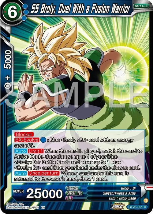 SS Broly, Duel With a Fusion Warrior card art