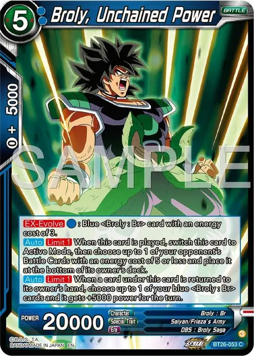 Broly, Unchained Power card art