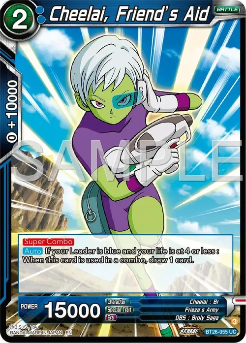 Cheelai, Friend's Aid card art