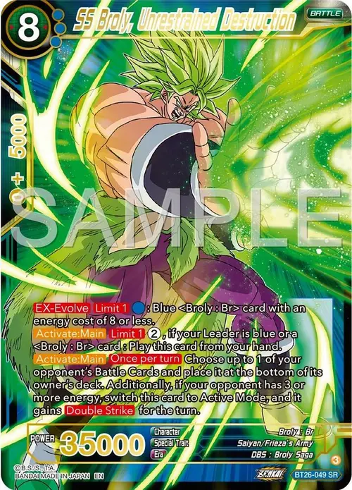 SS Broly, Unrestrained Destruction card art