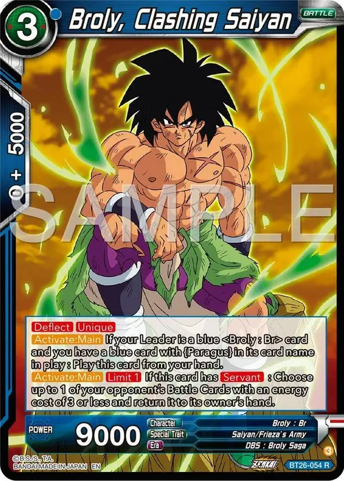 Broly, Clashing Saiyan card art