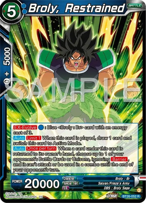 Broly, Restrained card art