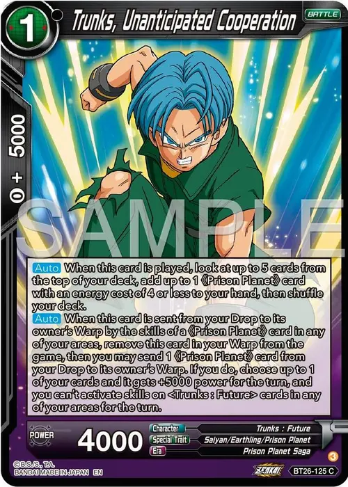Trunks, Unanticipated Cooperation card art