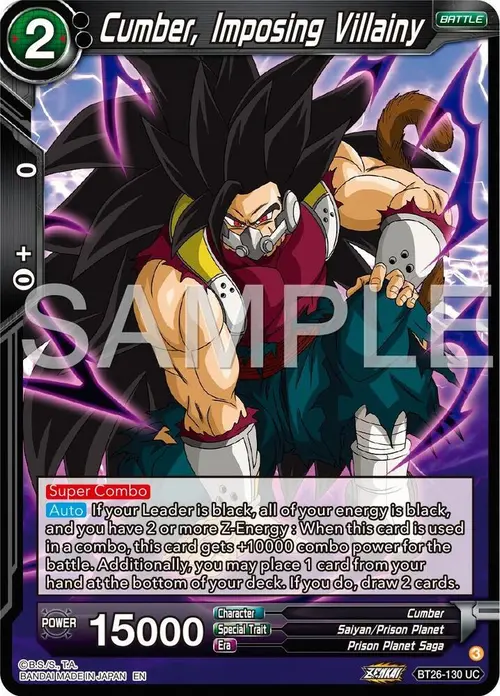 Cumber, Imposing Villainy card art
