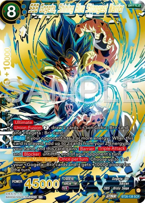 SSB Gogeta, Shining Blue Strongest Warrior card art