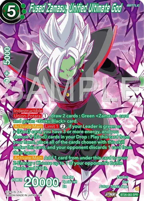 Fused Zamasu, Unified Ultimate God (SPR) card art