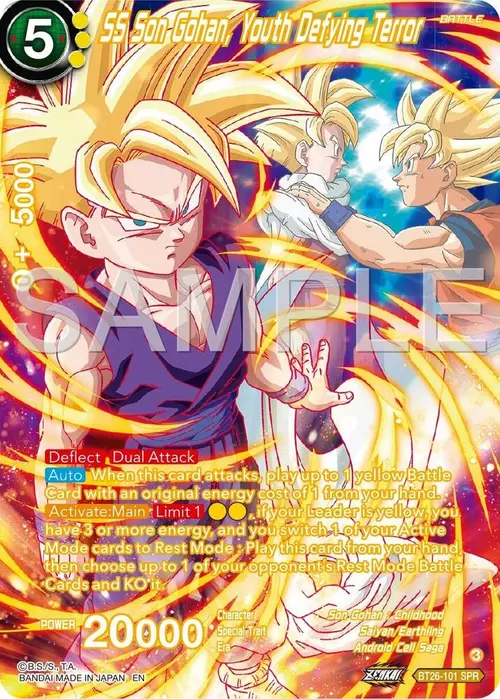 SS Son Gohan Youth Defying Terror (SPR) card art