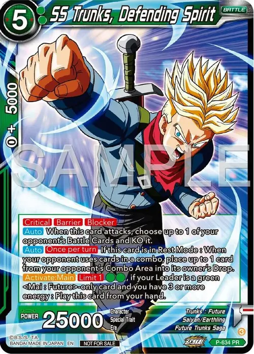 SS Trunks, Defending Spirit (Zenkai Series Tournament Pack Vol.9) card art