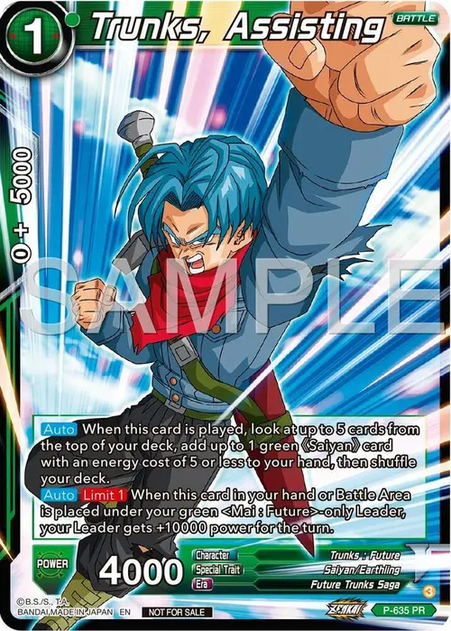 Trunks, Assisting (Zenkai Series Tournament Pack Vol.9) card art