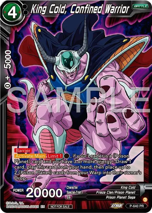King Cold, Confined Warrior (Zenkai Series Tournament Pack Vol.9) card art