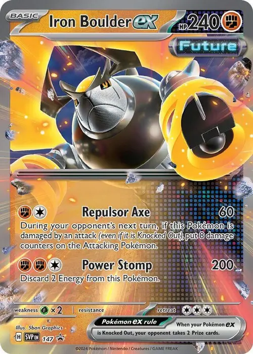 Iron Boulder ex - 147 card art