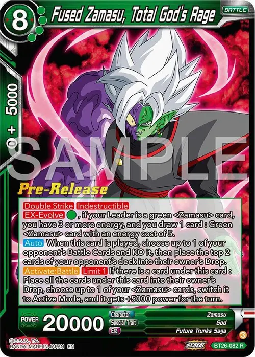 Fused Zamasu, Total God's Rage card art