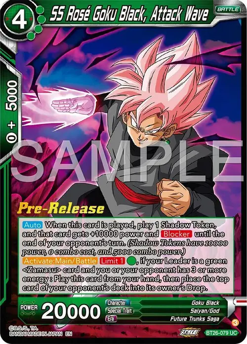 SS Rose Goku Black, Attack Wave card art