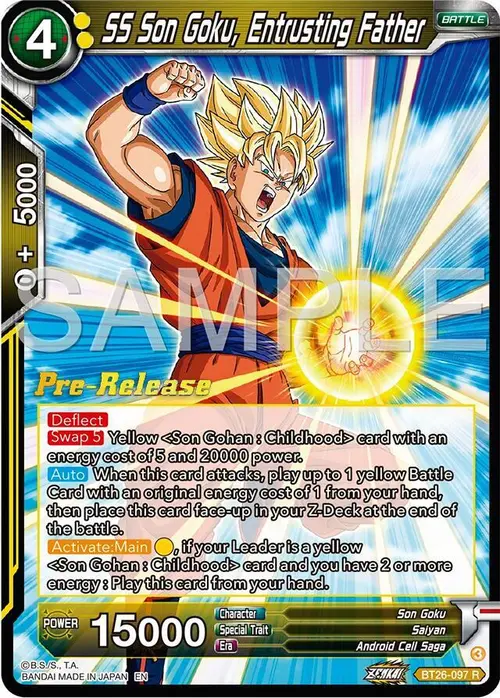 SS Son Goku, Entrusting Father card art
