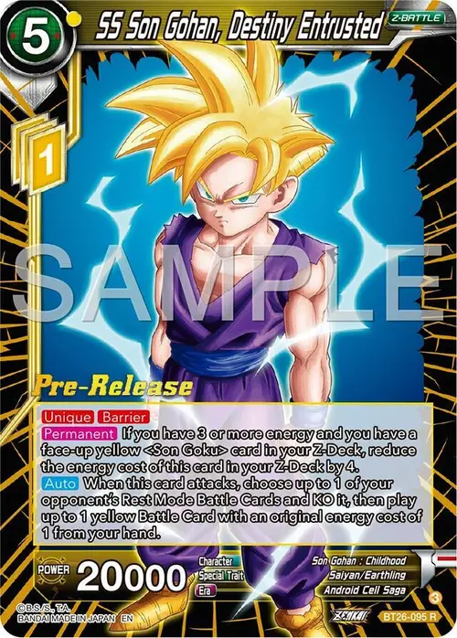 SS Son Gohan, Destiny Entrusted card art