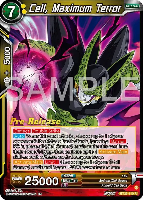 Cell, Maximum Terror card art