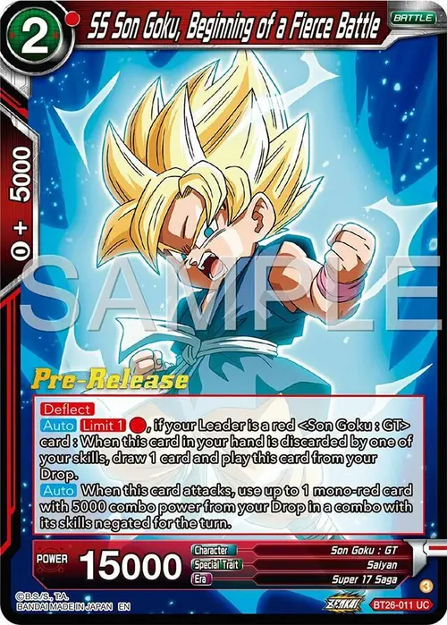 SS Son Goku, Beginning of a Fierce Battle card art