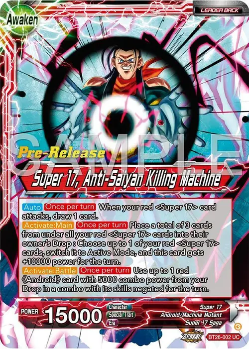 Hell Fighter 17 // Super 17, Anti-Saiyan Killing Machine card art