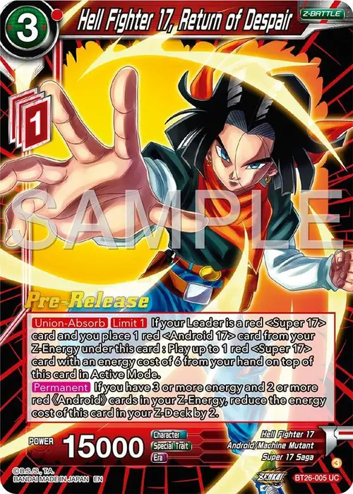 Hell Fighter 17, Return of Despair card art