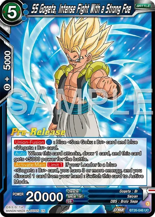 SS Gogeta, Intense Fight With a Strong Foe card art