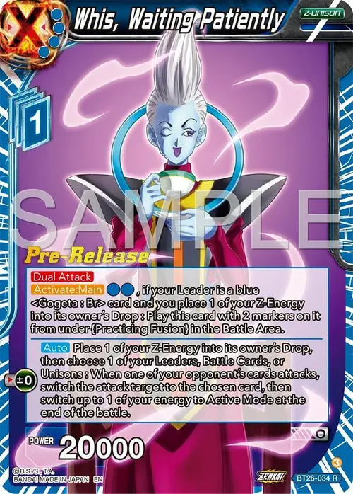 Whis, Waiting Patiently card art