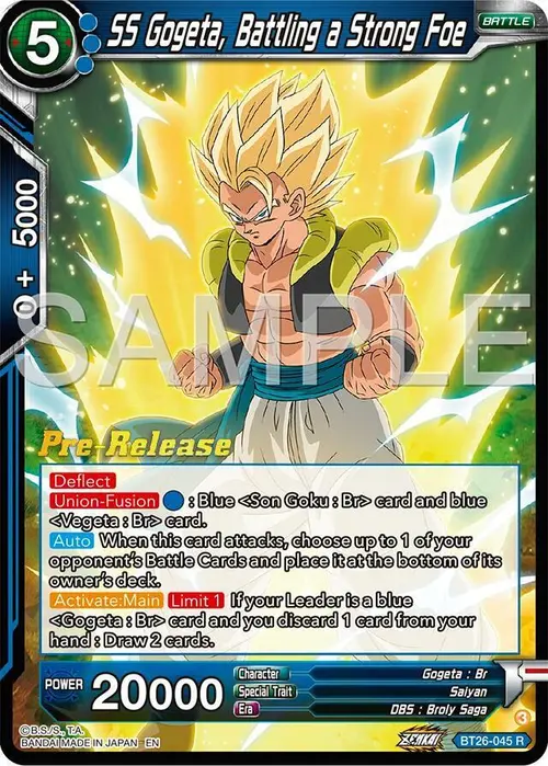 SS Gogeta, Battling a Strong Foe card art