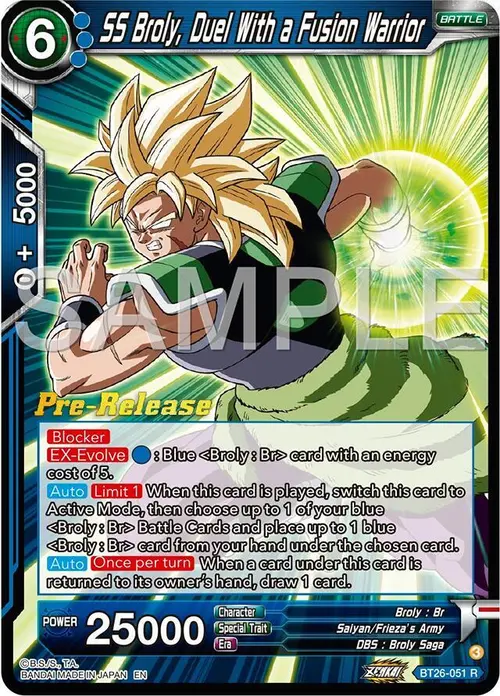 SS Broly, Duel With a Fusion Warrior card art