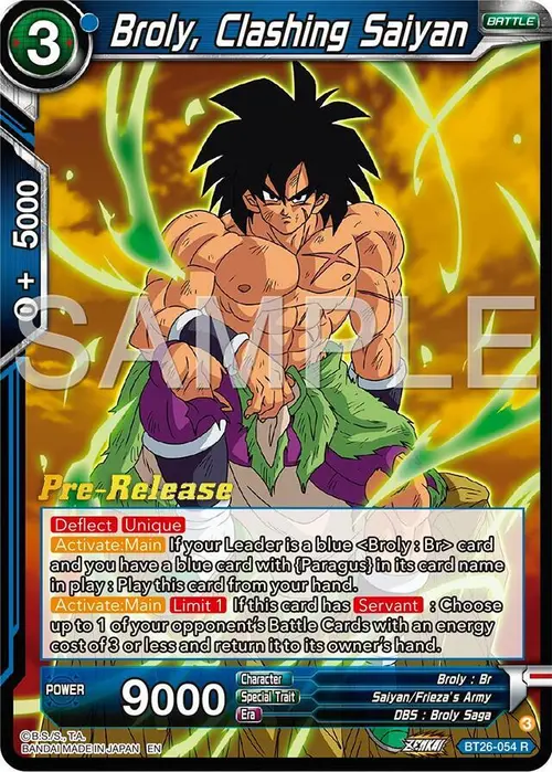 Broly, Clashing Saiyan card art