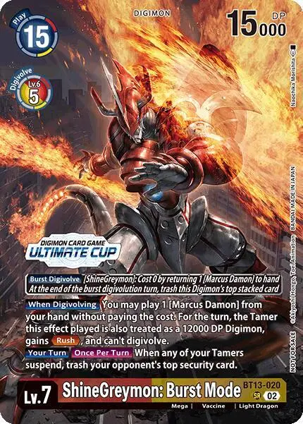 ShineGreymon: Burst Mode (Ultimate Cup 2024) card art