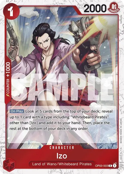 Izo (OP03-003) (Jolly Roger Foil) card art