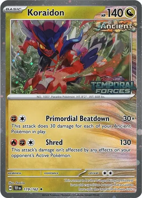 Koraidon - 119/162 (European Promo) card art