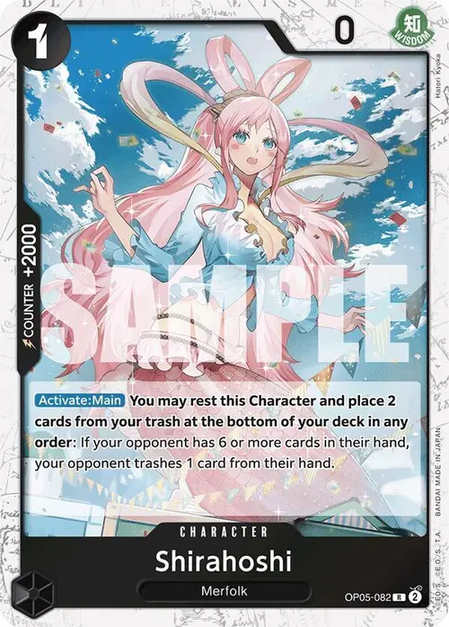 Shirahoshi (OP05-082) (Jolly Roger Foil) card art
