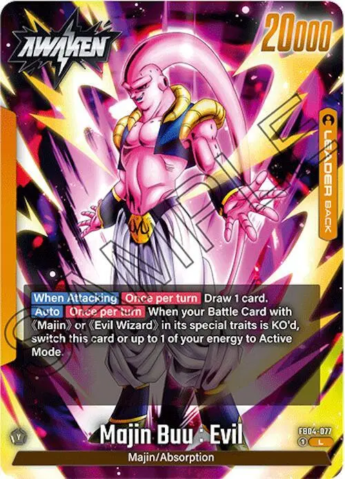 Majin Buu : Evil card art