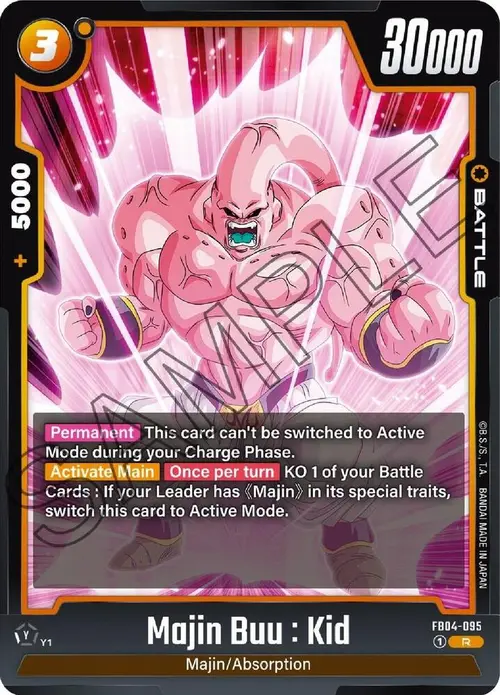Majin Buu : Kid card art