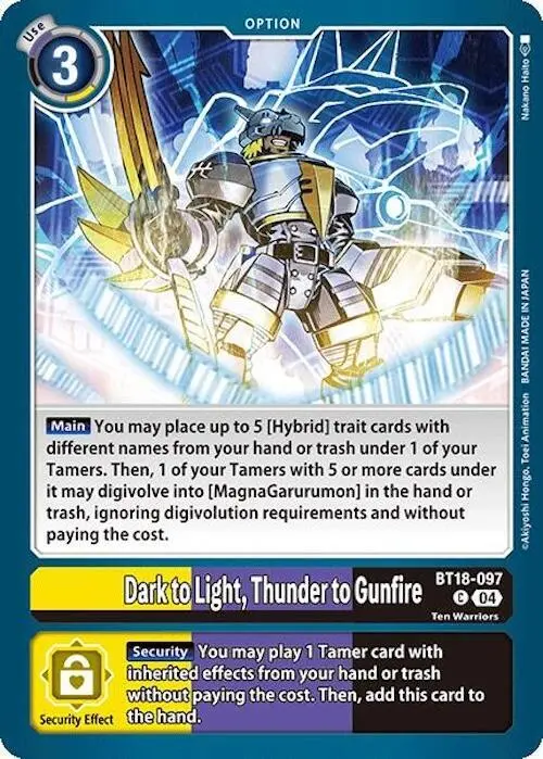 Dark to Light, Thunder to Gunfire card art