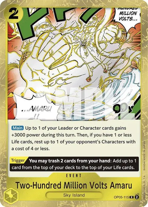 Two-Hundred Million Volts Amaru (Jolly Roger Foil) card art
