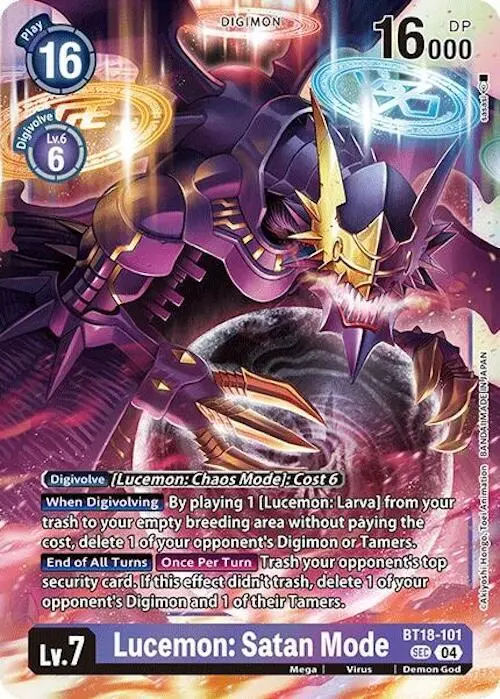 Lucemon: Satan Mode card art