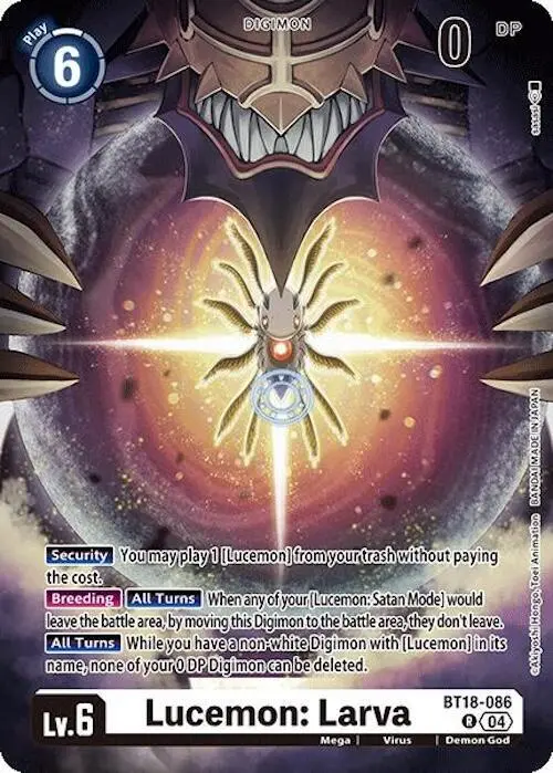 Lucemon: Larva card art