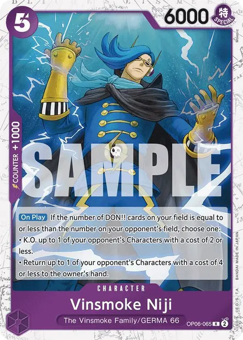 Vinsmoke Niji (OP06-065) (Jolly Roger Foil) card art