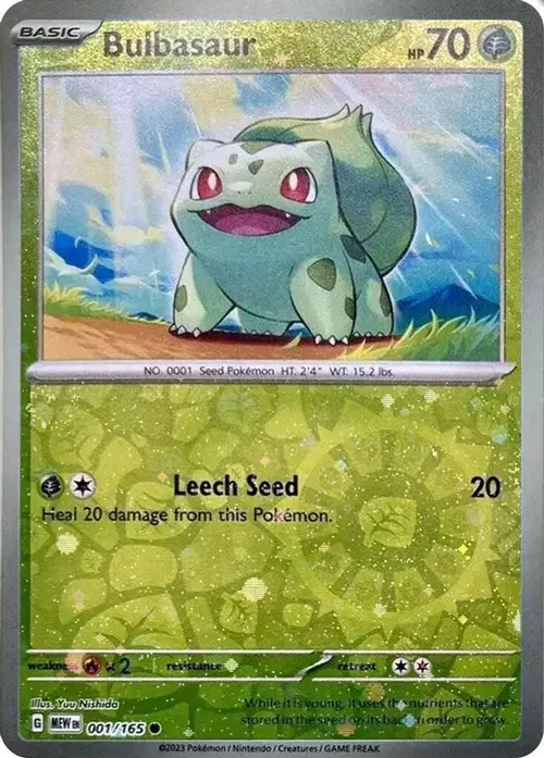 Bulbasaur - 001/165 (Reverse Cosmos Holo) (Costco Exclusive) card art